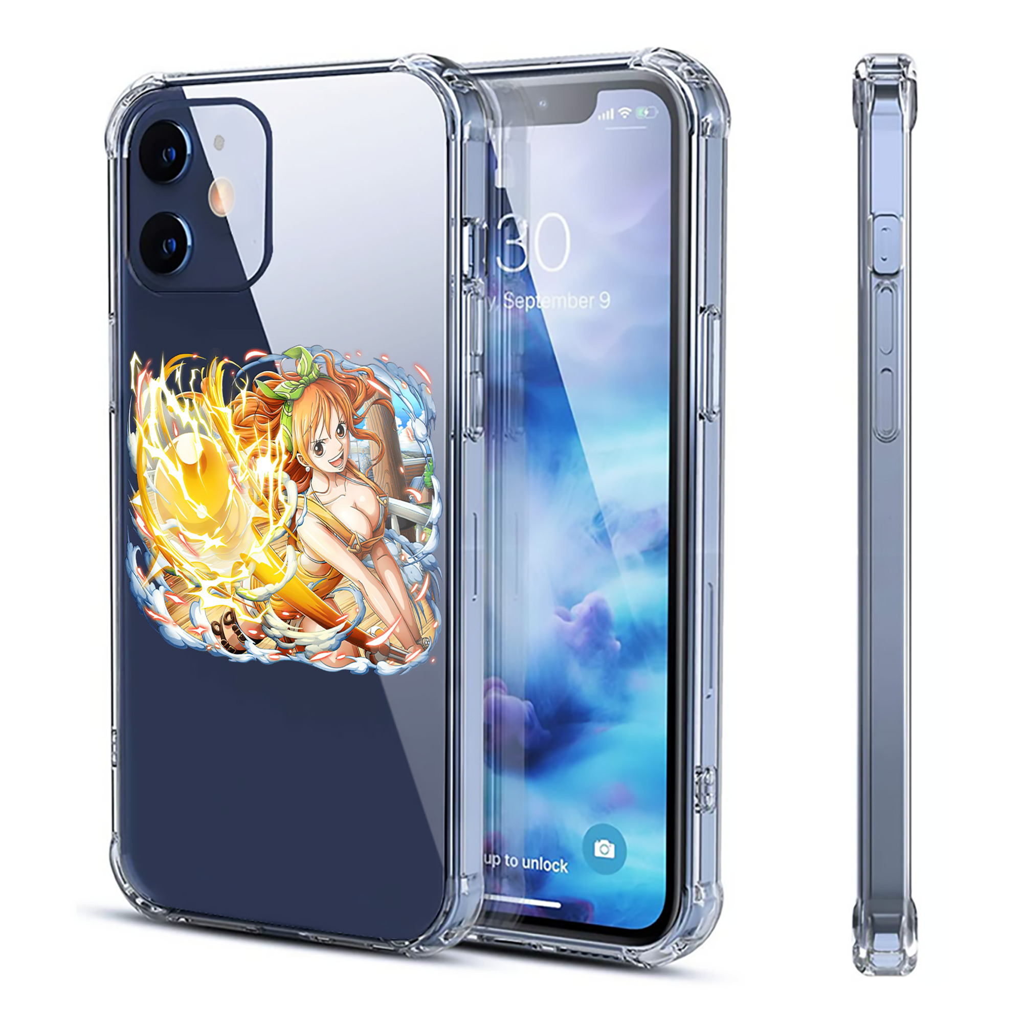 （画像用） ワンピース ナミ ONE PIECE Nami 【iPhone 12シリーズ対応】透明スマホケース（クリアソフトケース）
